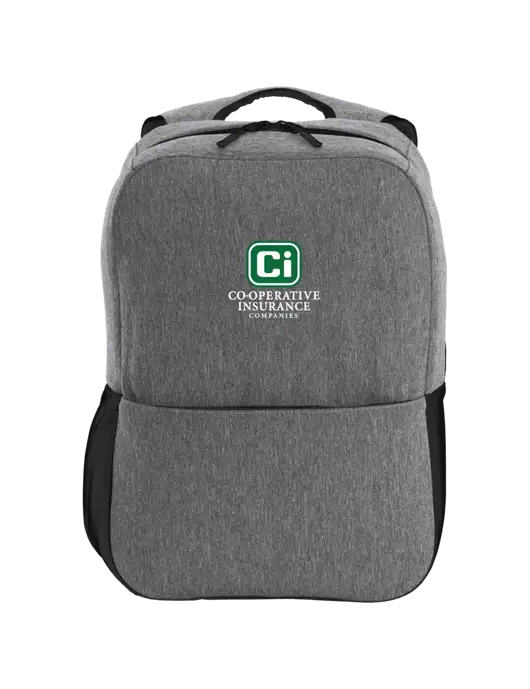 Access Square Laptop Graphite Heather/Black Backpack w/CI Icon Logo