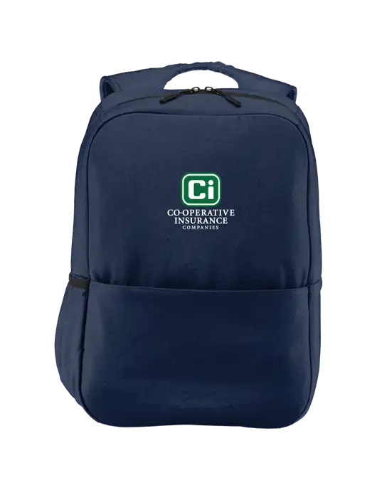Access Square Laptop River Blue Navy Backpack w/CI Icon Logo