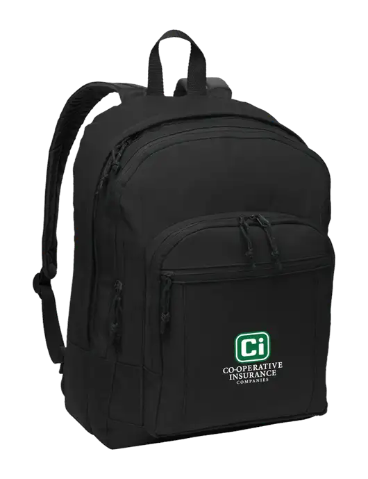 Black Essential Backpack w/CI Icon Logo