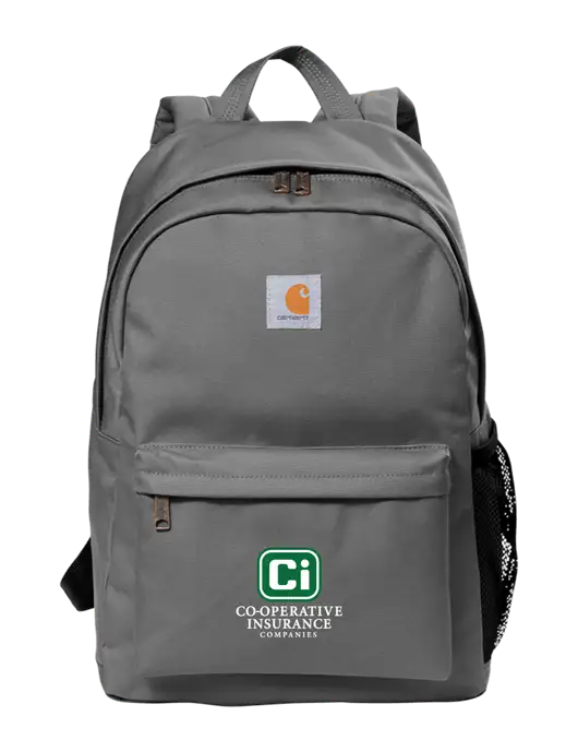 Carhartt Grey Canvas Backpack w/CI Icon Logo