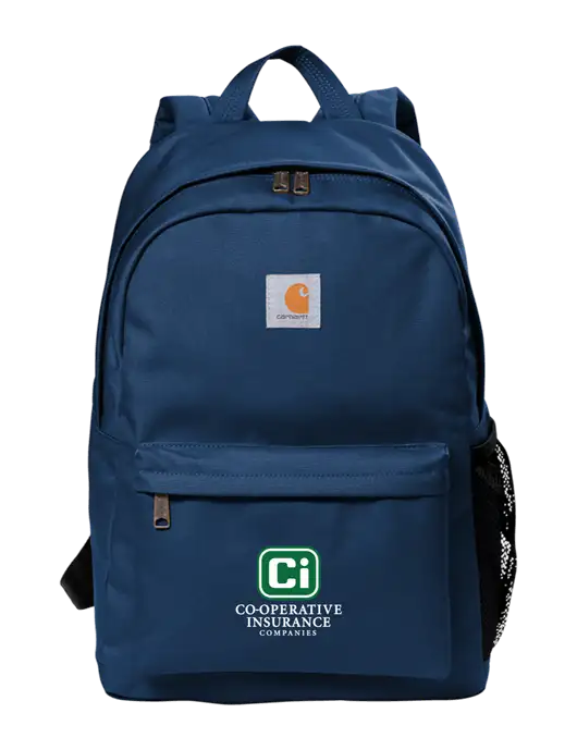 Carhartt Navy Canvas Backpack w/CI Icon Logo