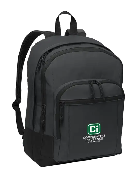 Dark Grey Essential Backpack w/CI Icon Logo