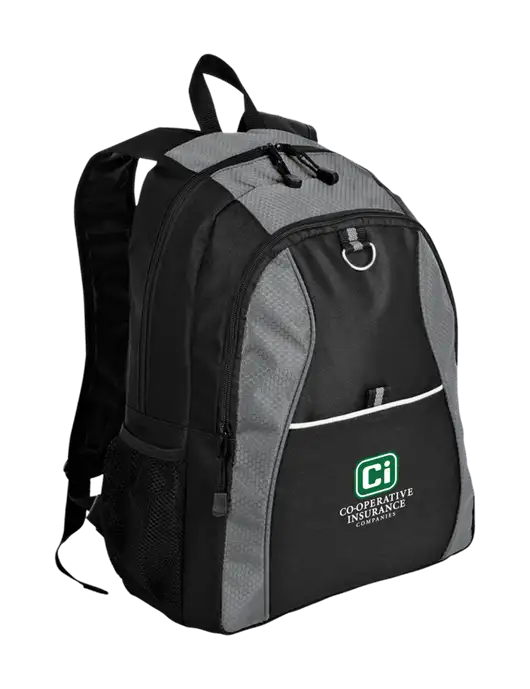 Honeycomb Grey/Black Backpack w/CI Icon Logo