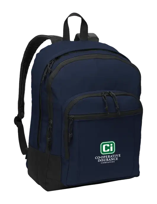 Navy Essential Backpack w/CI Icon Logo