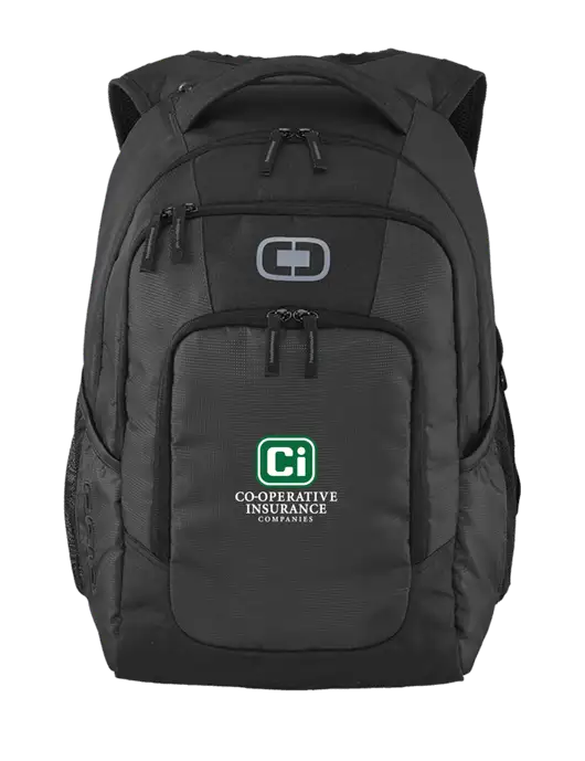 OGIO Diesel Grey Logan Laptop Backpack
 w/CI Icon Logo