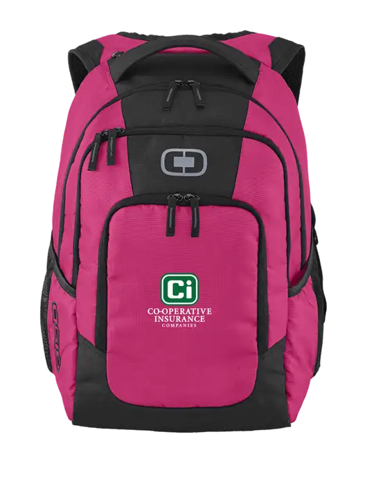 OGIO Flush Pink Logan Laptop Backpack
 w/CI Icon Logo