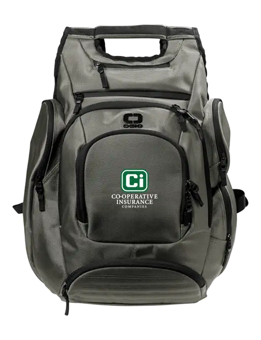 OGIO Medium Grey Metro Ballistic Laptop Backpack w/CI Icon Logo