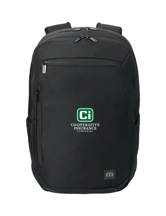 TravisMathew Black Duration Backpack w/CI Icon Logo