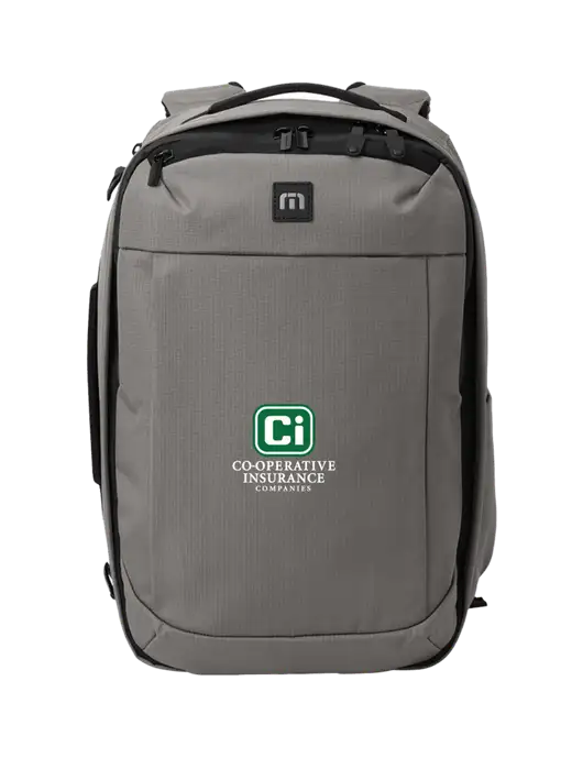 TravisMathew Medium Grey Convertible Backpack w/CI Icon Logo