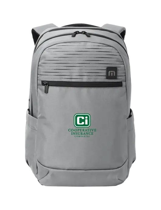 TravisMathew Light Grey Approach Backpack w/CI Icon Logo