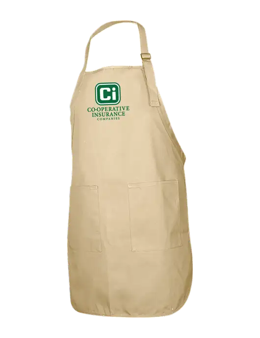 Full-Length Stone Apron With Pockets w/CI Icon Logo