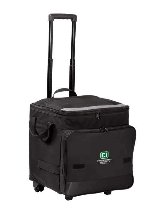 Black Rolling Cooler w/CI Icon Logo