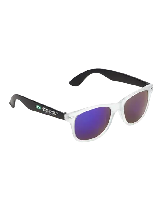 Key West Black Mirrored Sunglasses w/CI Icon Logo