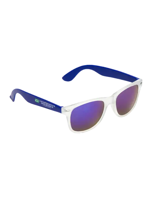 Key West Blue Mirrored Sunglasses w/CI Icon Logo