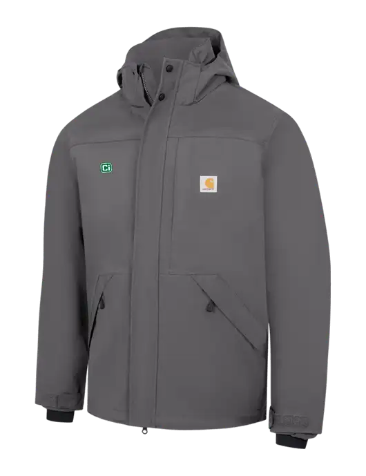 Carhartt Dark Grey Storm Defender Shoreline Jacket w/CI Icon Logo