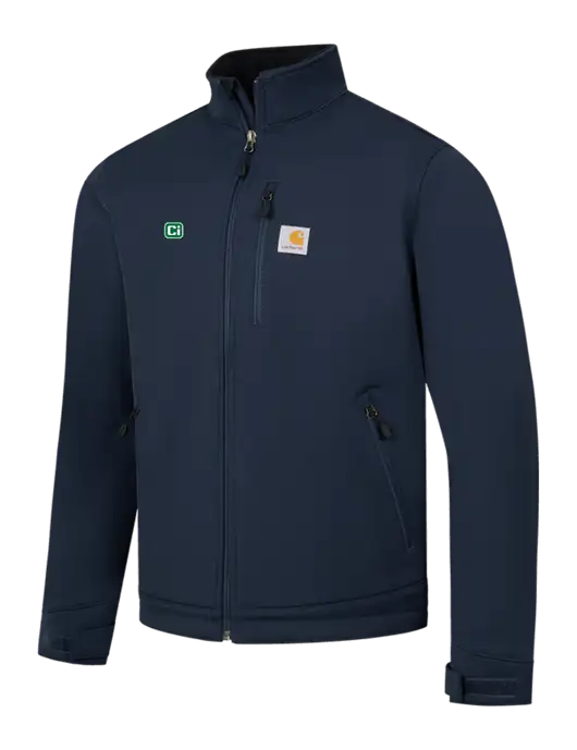 Carhartt Navy Crowley Soft Shell Jacket w/CI Icon Logo