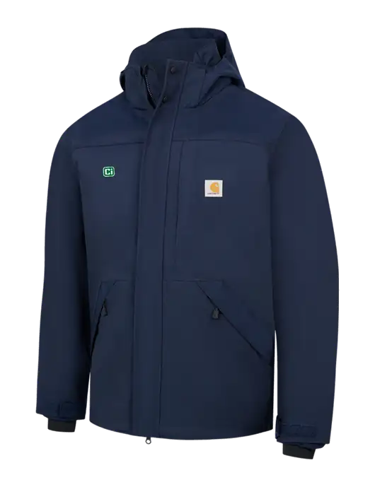 Carhartt Navy Storm Defender Shoreline Jacket w/CI Icon Logo
