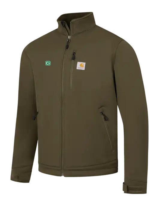 Carhartt Olive Crowley Soft Shell Jacket w/CI Icon Logo