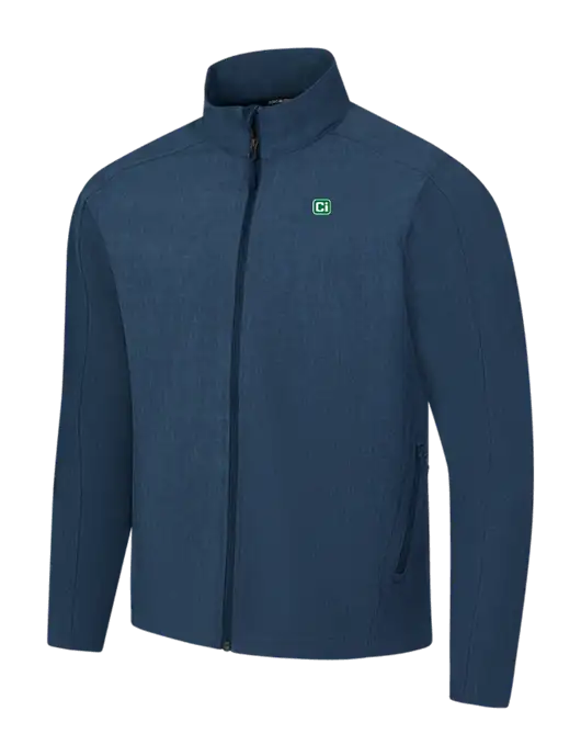 Navy Heather Core Soft Shell Jacket w/CI Icon Logo