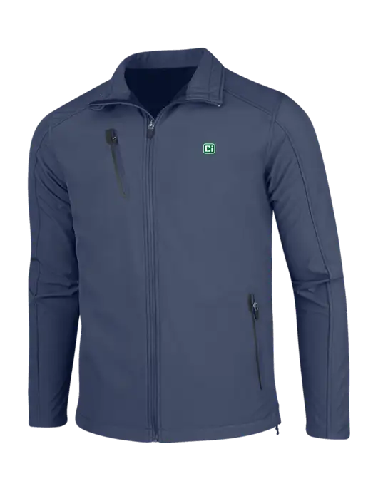 Navy Welded Softshell Jacket w/CI Icon Logo