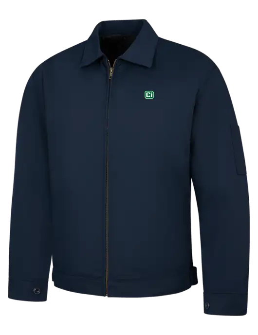 Red Kap Navy Slash Pocket Jacket w/CI Icon Logo