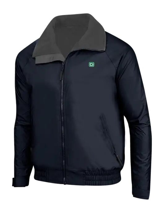 True Navy/Grey Heather Classic Competitor Jacket w/CI Icon Logo