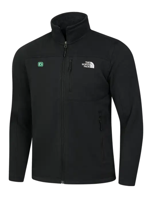 North Face Black Heather Sweater Fleece Jacket w/CI Icon Logo