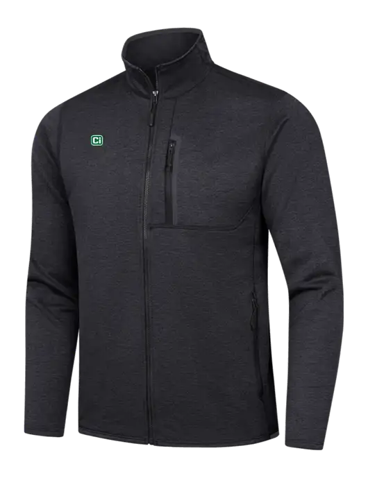 North Face Dark Grey Heather Skyline Full-Zip Fleece Jacket w/CI Icon Logo
