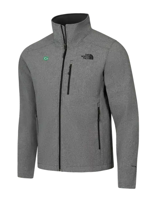 North Face Light Grey Heather Apex Barrier Soft Shell Jacket w/CI Icon Logo