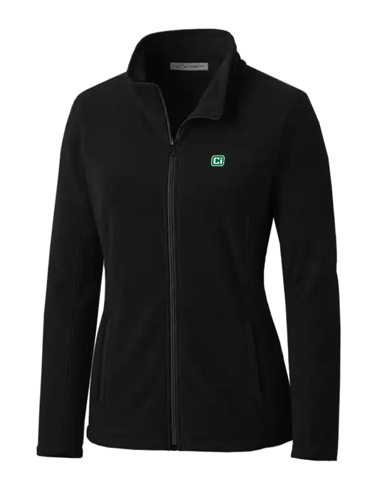 Black Womens Microfleece Jacket w/CI Icon Logo