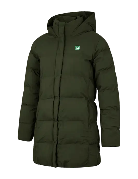 Mercer+Mettle Womens Dark Green Puffy Parka  w/CI Icon Logo