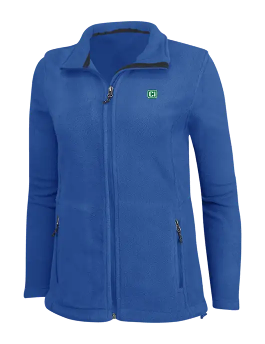 Womens Dark Royal Fleece Jacket w/CI Icon Logo