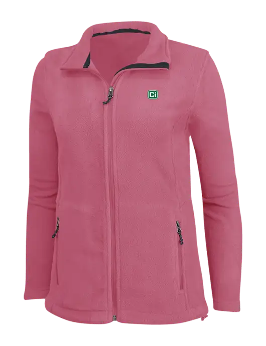 Womens Pink Fleece Jacket w/CI Icon Logo
