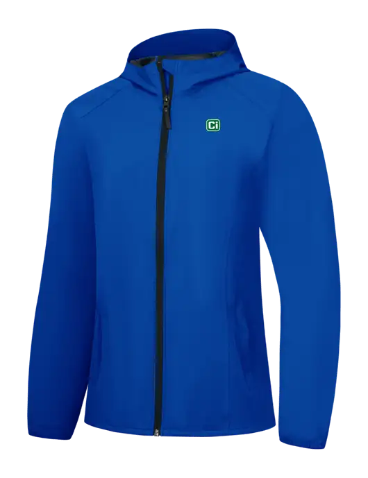 Womens Royal Essential Rain Jacket w/CI Icon Logo