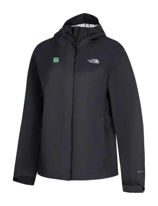 The North Face Womens Black DryVent Rain Jacket w/CI Icon Logo