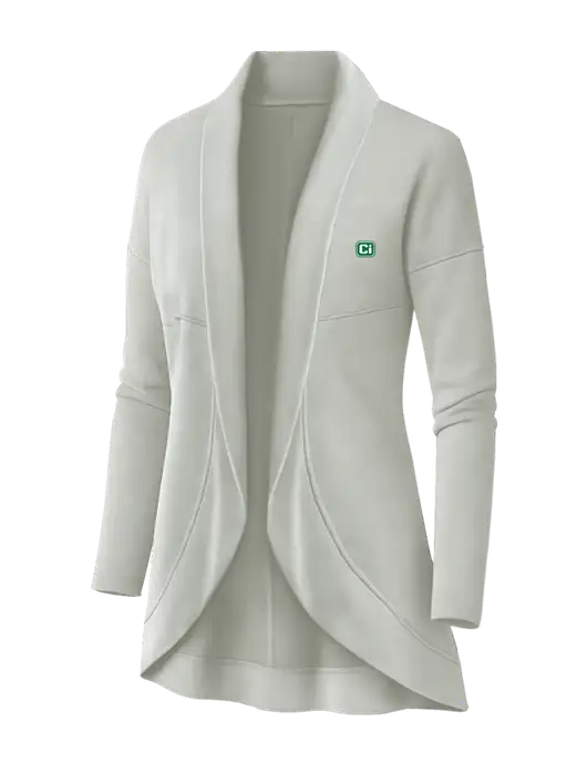 OGIO Ivory Snow Womens Luuma Cocoon Fleece w/CI Icon Logo