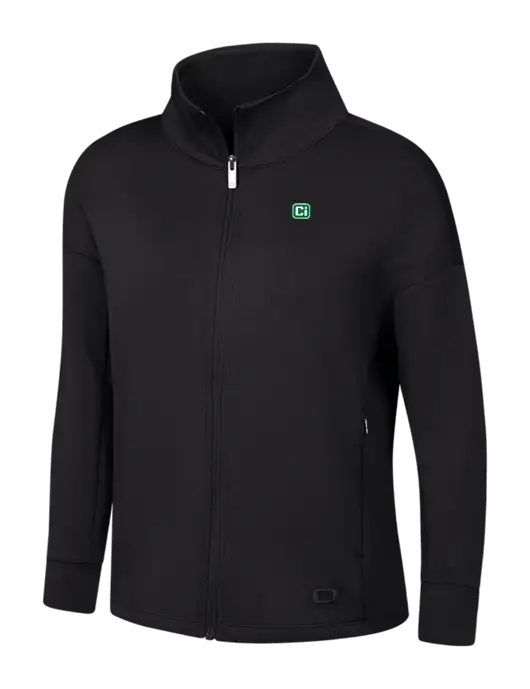 OGIO Womens Black Transcend Full-Zip w/CI Icon Logo