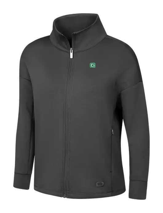 OGIO Womens Dark Grey Transcend Full-Zip w/CI Icon Logo