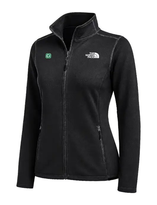 The North Face Womens Black Skyline Full-Zip Fleece Jacket w/CI Icon Logo