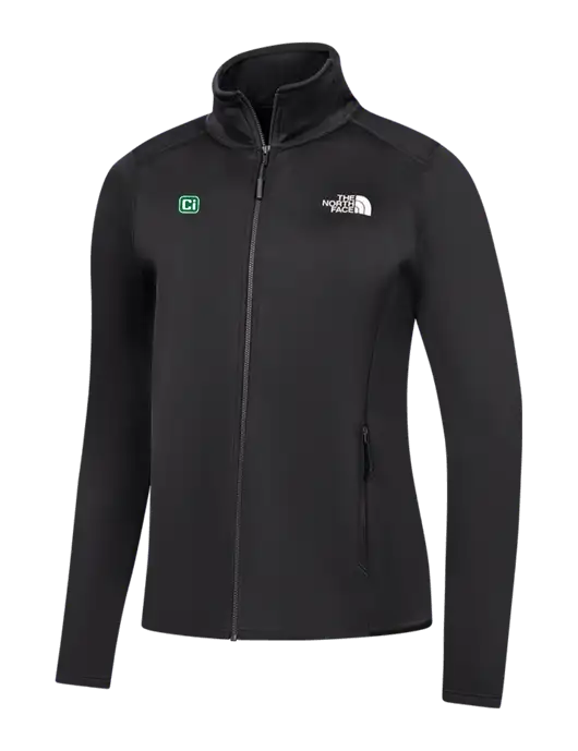 The North Face Womens Black Skyline Full-Zip Fleece Jacket w/CI Icon Logo