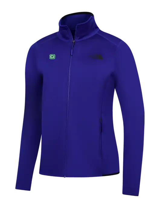The North Face Womens Dark Royal Skyline Full-Zip Fleece Jacket w/CI Icon Logo